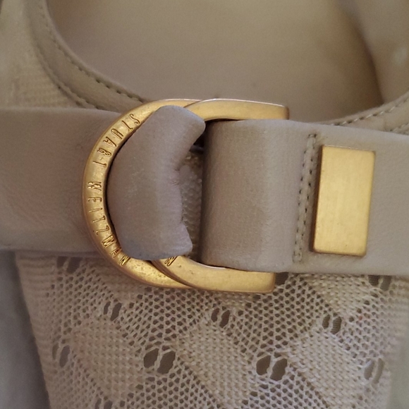 Stuart Weitzman Size 8 M Cream / Tan Slingbacks - Picture 3 of 10